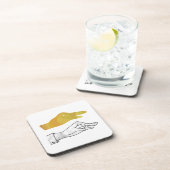 ハンドシルエットダックイエロー コースター (右側)