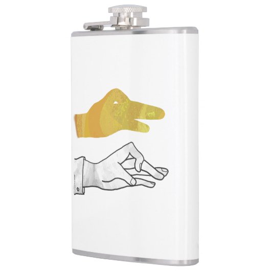 ハンドシルエットダックイエロー フラスク (左)
