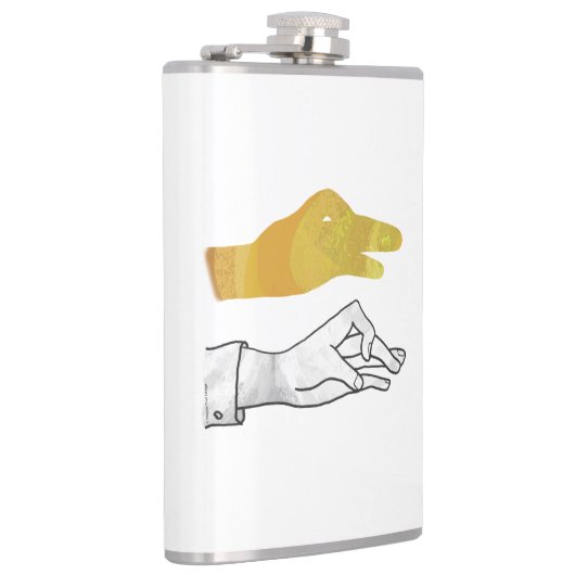 ハンドシルエットダックイエロー フラスク (右)