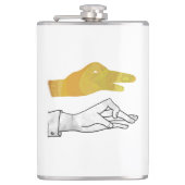 ハンドシルエットダックイエロー フラスク (正面)