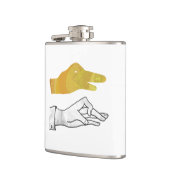 ハンドシルエットダックイエロー フラスク (左)