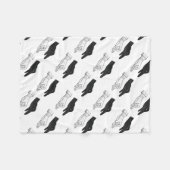 ハンドシルエットダック フリースブランケット (正面(横))