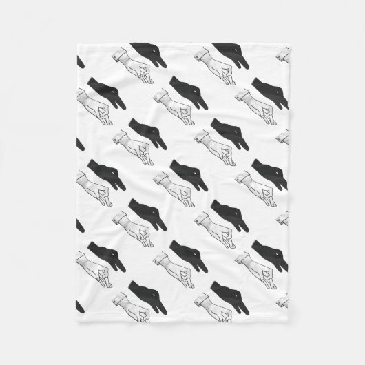 ハンドシルエットダック フリースブランケット (正面)