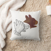 ハンドシルエットドッグブラウン クッション (ブランケット)