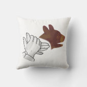 ハンドシルエットドッグブラウン クッション (裏面)