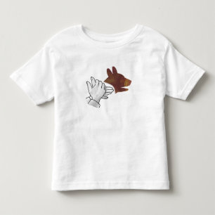 ハンドシルエットドッグブラウン トドラーTシャツ