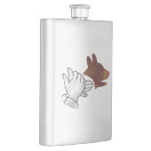 ハンドシルエットドッグブラウン フラスク (右)