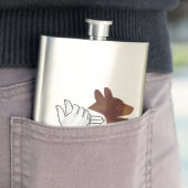 ハンドシルエットドッグブラウン フラスク (インサイチュ)