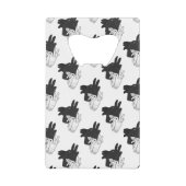 ハンドシルエットビリーヤギ灰色 クレジットカード栓抜き (正面)