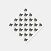 ハンドシルエットビリーヤギ灰色 スタンダードカクテルナプキン (角)