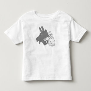 ハンドシルエットビリーヤギ灰色 トドラーTシャツ