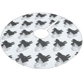 ハンドシルエットビリーヤギ灰色 ブラッシュドポリエステルツリースカート (アングル)