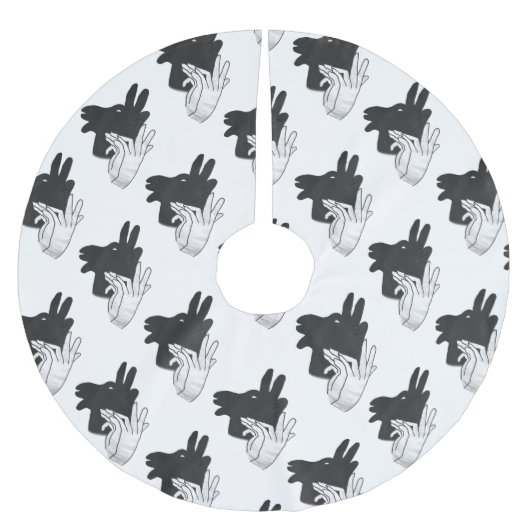 ハンドシルエットビリーヤギ灰色 ブラッシュドポリエステルツリースカート (正面)