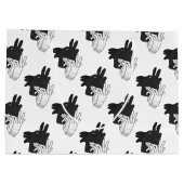 ハンドシルエットビリーヤギ灰色 ラージペーパーバッグ (裏面)