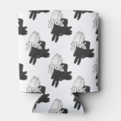 ハンドシルエットビリーヤギ灰色 缶クーラー (裏面)