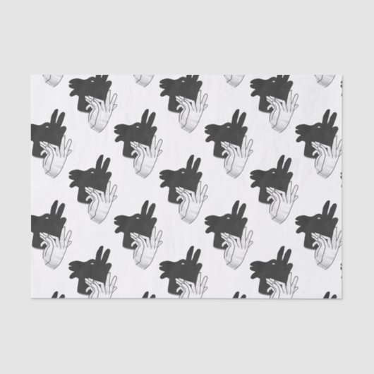 ハンドシルエットビリーヤギ灰色 薄葉紙 (正面)