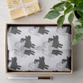 ハンドシルエットビリーヤギ灰色 薄葉紙 (ギフト)