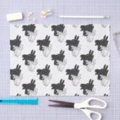 ハンドシルエットビリーヤギ灰色 薄葉紙 (クラフト)