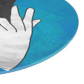 ハンドシルエットビリーヤギ青 カッティングボード (角)