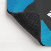 ハンドシルエットビリーヤギ青 マウスパッド (コーナー)