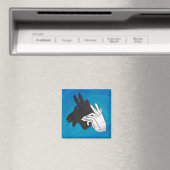 ハンドシルエットビリーヤギ青 マグネット (インサイチュ (食洗機))