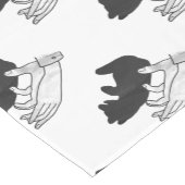 ハンドシルエットベアーカブ ショートテーブルランナー (コーナー)