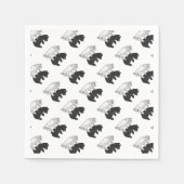 ハンドシルエットベアーカブ スタンダードカクテルナプキン (正面)