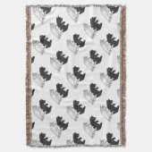 ハンドシルエットベアーカブ スローブランケット (正面縦)