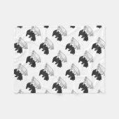 ハンドシルエットベアーカブ フリースブランケット (正面(横))