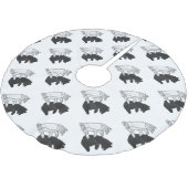 ハンドシルエットベアーカブ ブラッシュドポリエステルツリースカート (アングル)