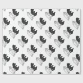 ハンドシルエットベアーカブ ラッピングペーパー (フラット)