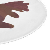 ハンドシルエットベアーキューブブラウン カッティングボード (角)