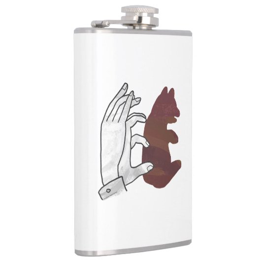 ハンドシルエットベアーキューブブラウン フラスク (右)