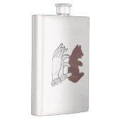 ハンドシルエットベアーキューブブラウン フラスク (右)