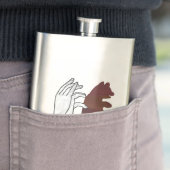 ハンドシルエットベアーキューブブラウン フラスク (インサイチュ)