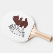 ハンドシルエットベアーキューブブラウン 卓球ラケット (横)