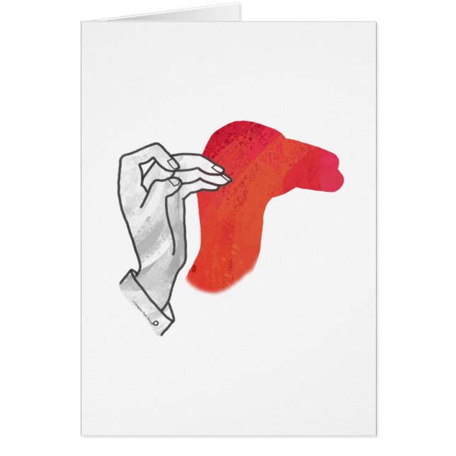 ハンドシルエットラクダ赤 (正面)