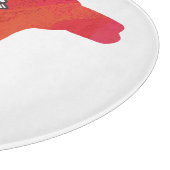 ハンドシルエットラクダ赤 カッティングボード (角)