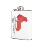 ハンドシルエットラクダ赤 フラスク (左)