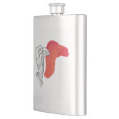 ハンドシルエットラクダ赤 フラスク (左)