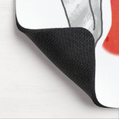 ハンドシルエットラクダ赤 マウスパッド (コーナー)