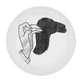 ハンドシルエットラクダ カッティングボード (正面)