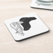 ハンドシルエットラクダ コースター (左側)