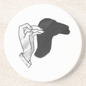 ハンドシルエットラクダ コースター (正面)