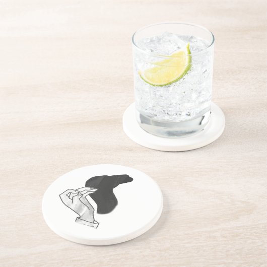 ハンドシルエットラクダ コースター (側面)