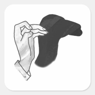 ハンドシルエットラクダ スクエアシール
