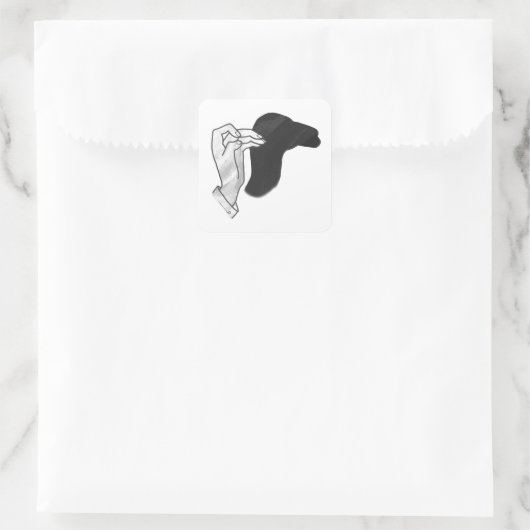 ハンドシルエットラクダ スクエアシール (バッグ)