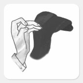 ハンドシルエットラクダ スクエアシール (正面)