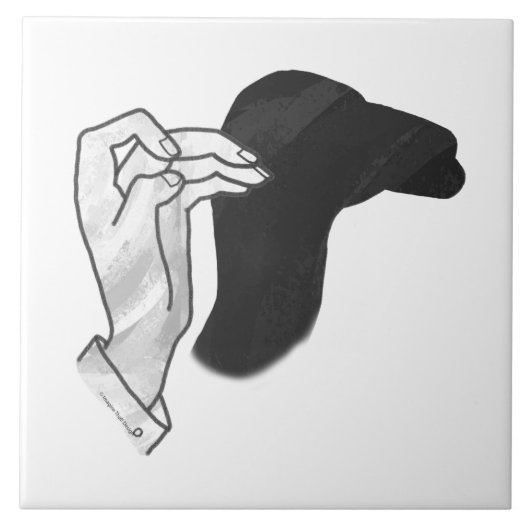 ハンドシルエットラクダ タイル (正面)