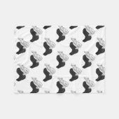 ハンドシルエットラクダ フリースブランケット (正面(横))